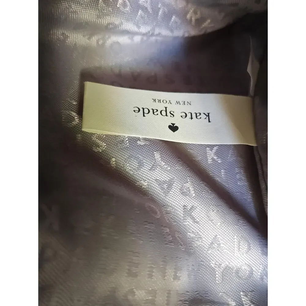 Kate Spade‎ Shoulder Bag Champagne Gold Ribbon PVC Silver Leather strap